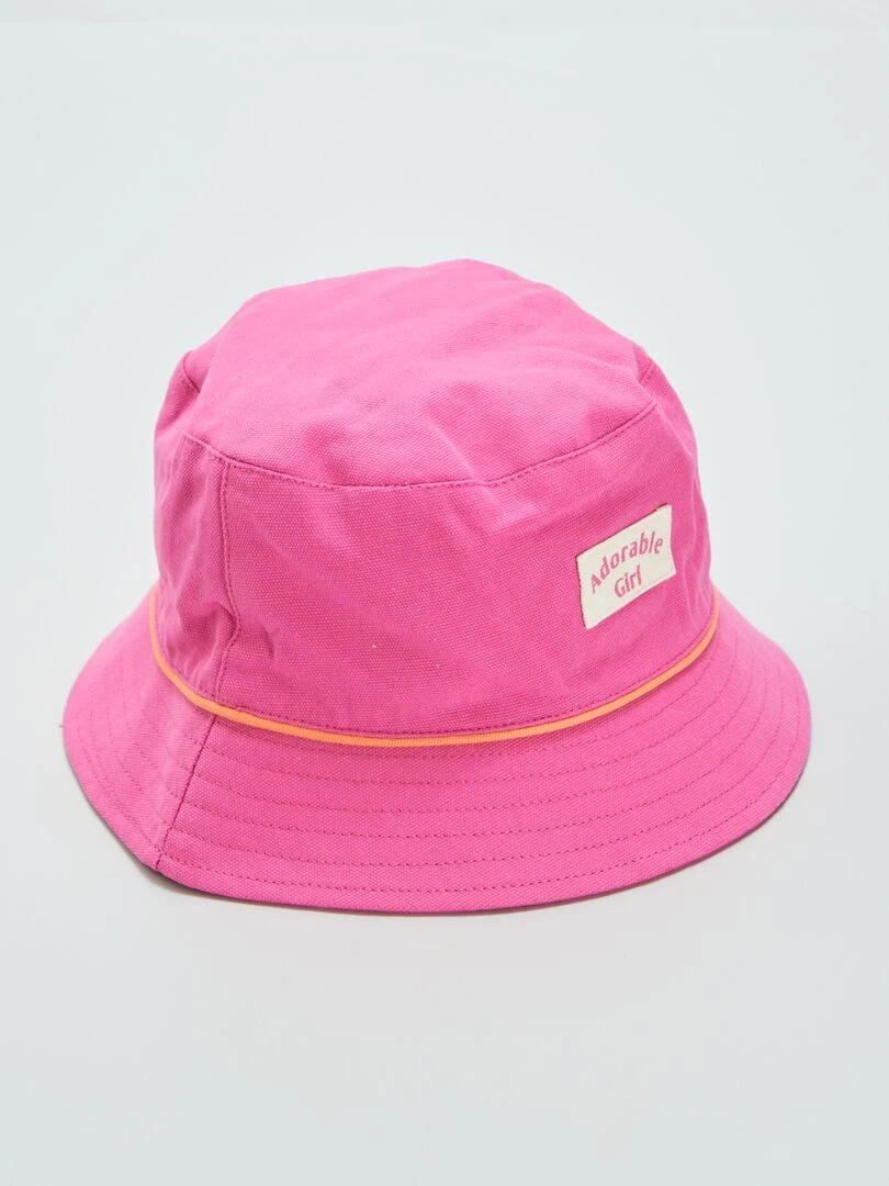 Bob uni avec patch cousu Rose