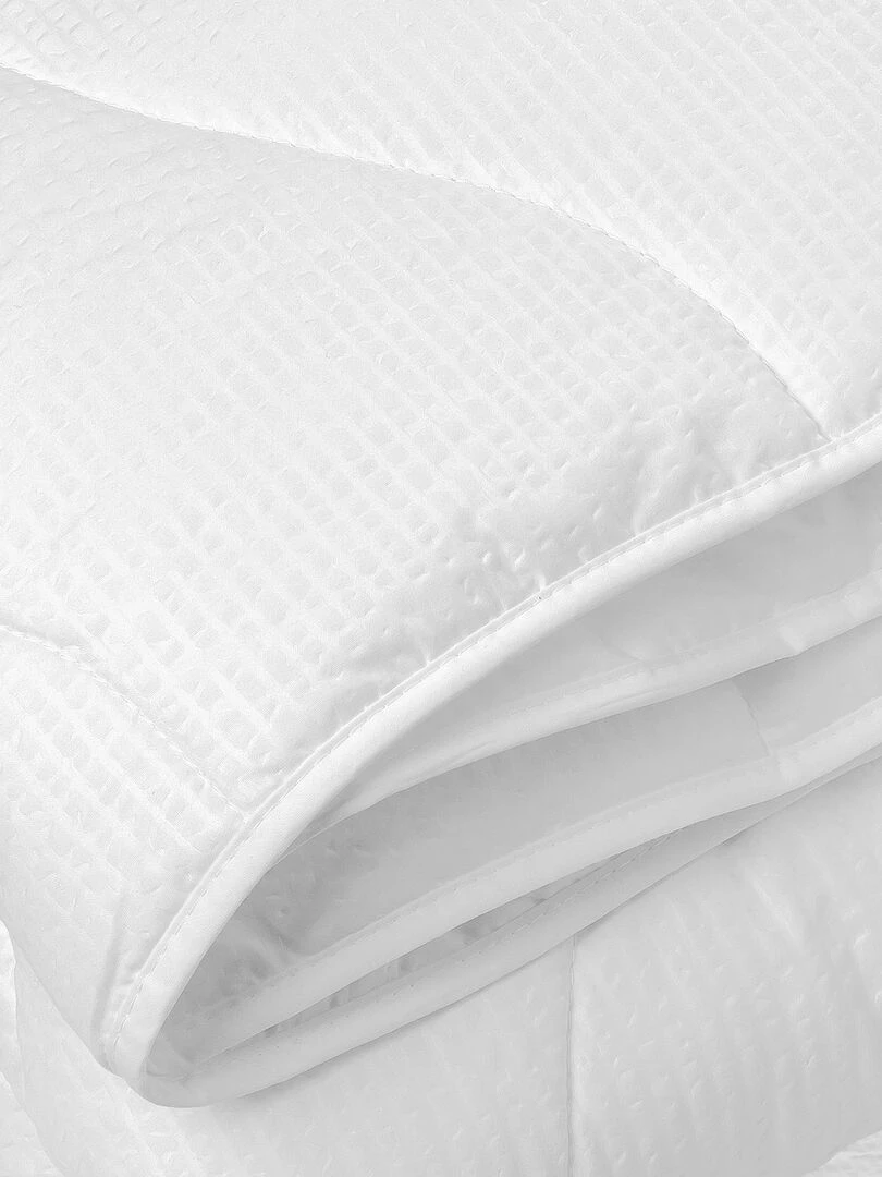 Couette hiver avec microduvet aspect gaufré 450 gr   Blanc
