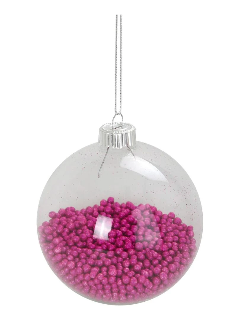 1 boule transparente avec bille noel Doré/or