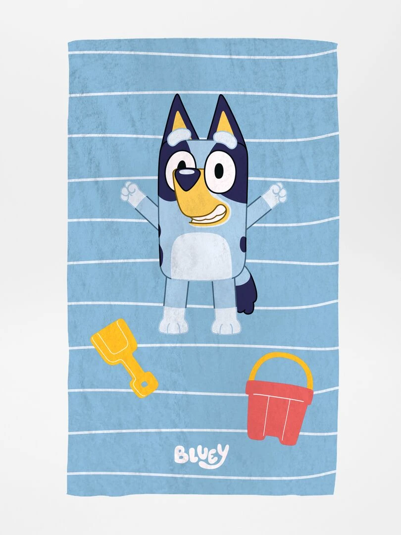 Drap de plage imprimé bleu