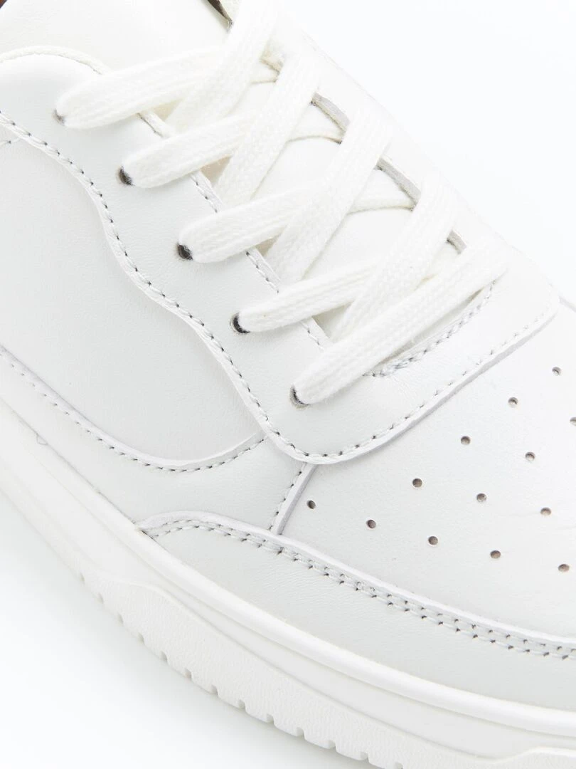 Baskets bi matières Amortyl   Damart   Blanc cassé
