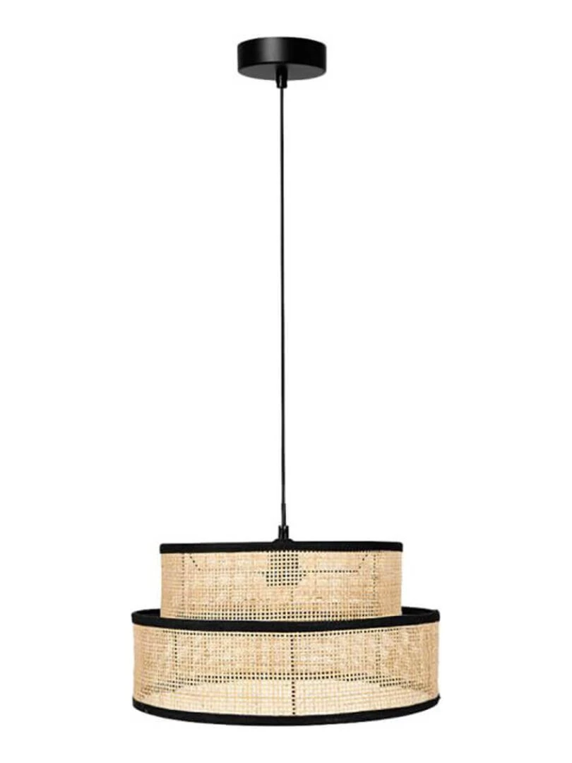 Suspension rotin Yuca noir D35 Beige