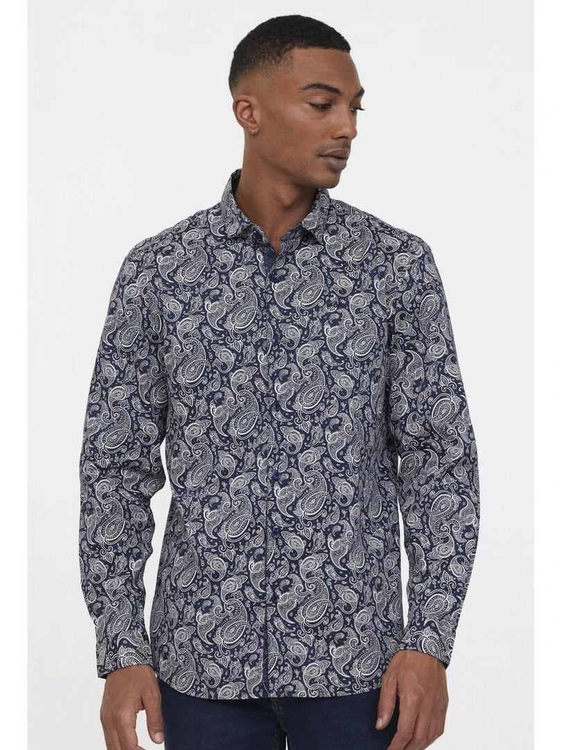 Lee Cooper Chemise manches longues coton regular DAMIR Bleu marine