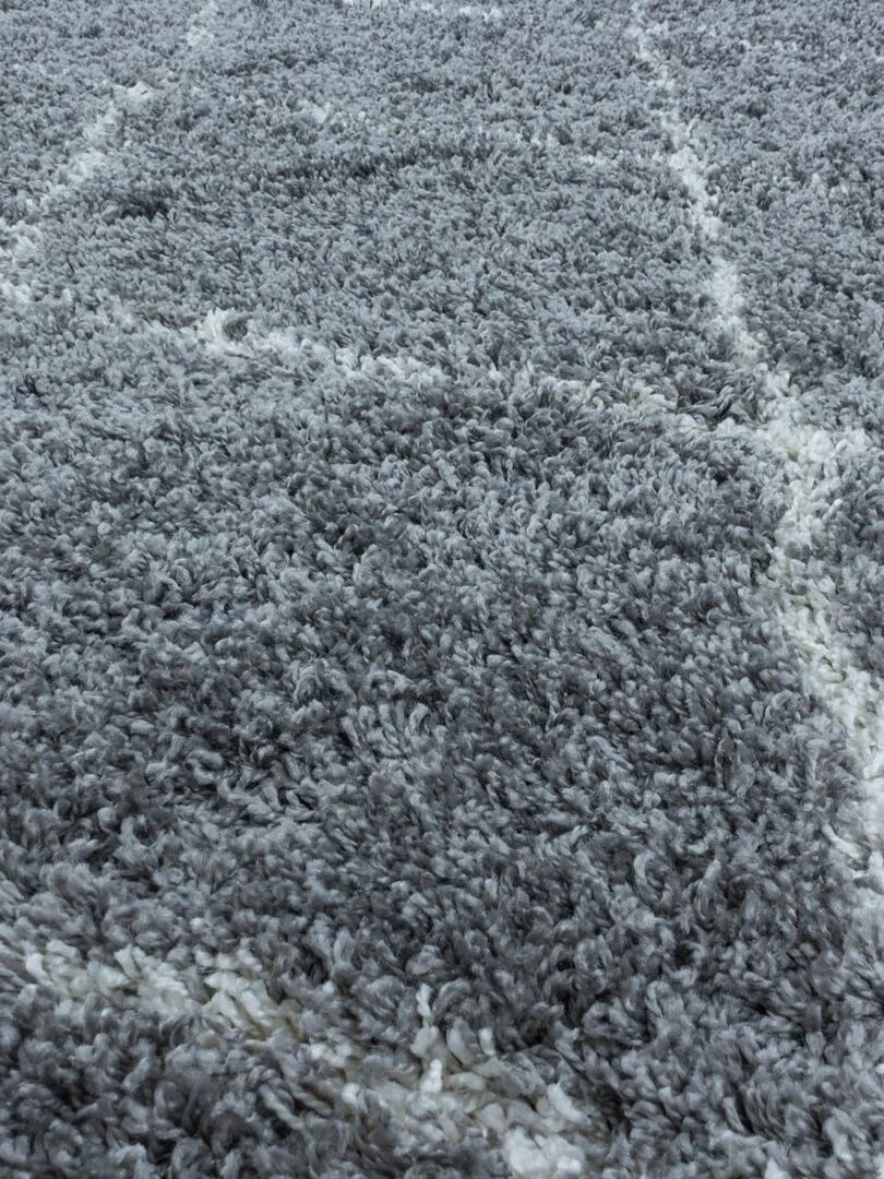 Tapis berbère style SHAGGY A OEKO TEX® Gris
