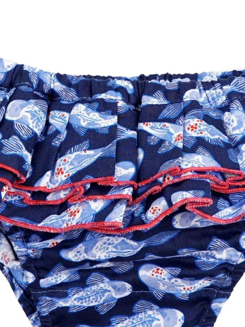 Maillot de Bain 2 Pièces Fille  Poisson Khoi  Marine  SWAN   'LA FAUTE A VOLTAIRE'   Bleu