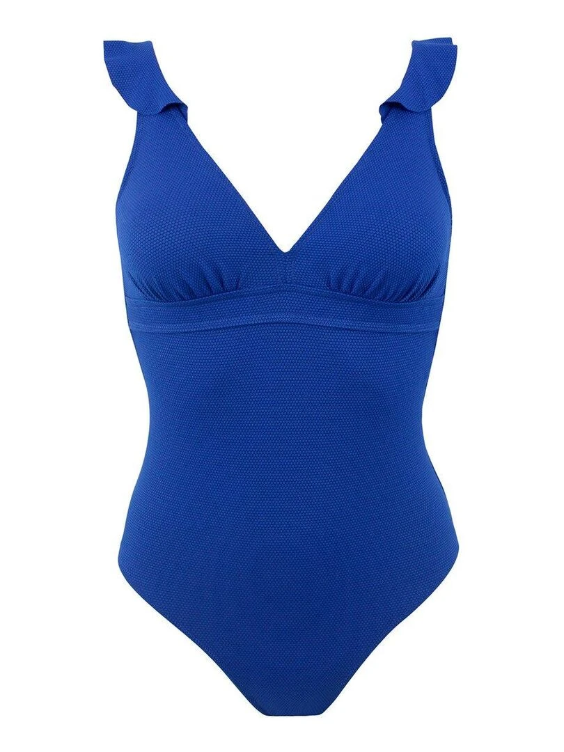 Maillot 1 pièce nid d'abeille Bellagio Bonnets C à E   Bleu