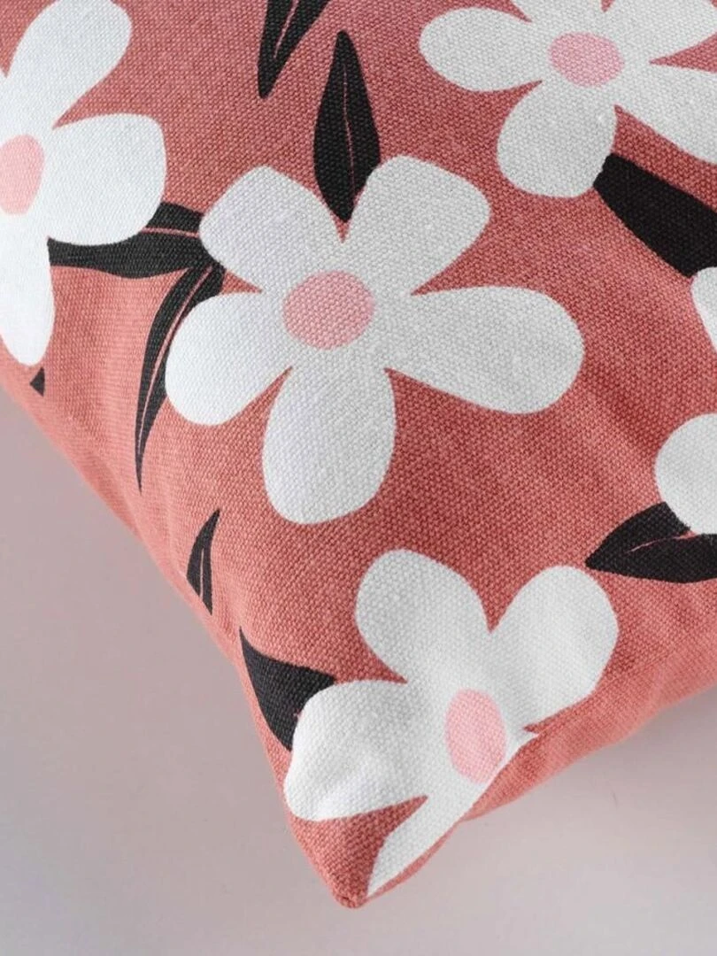 Housse de coussin 40x40 cm Darcy terracotta coton Rouge