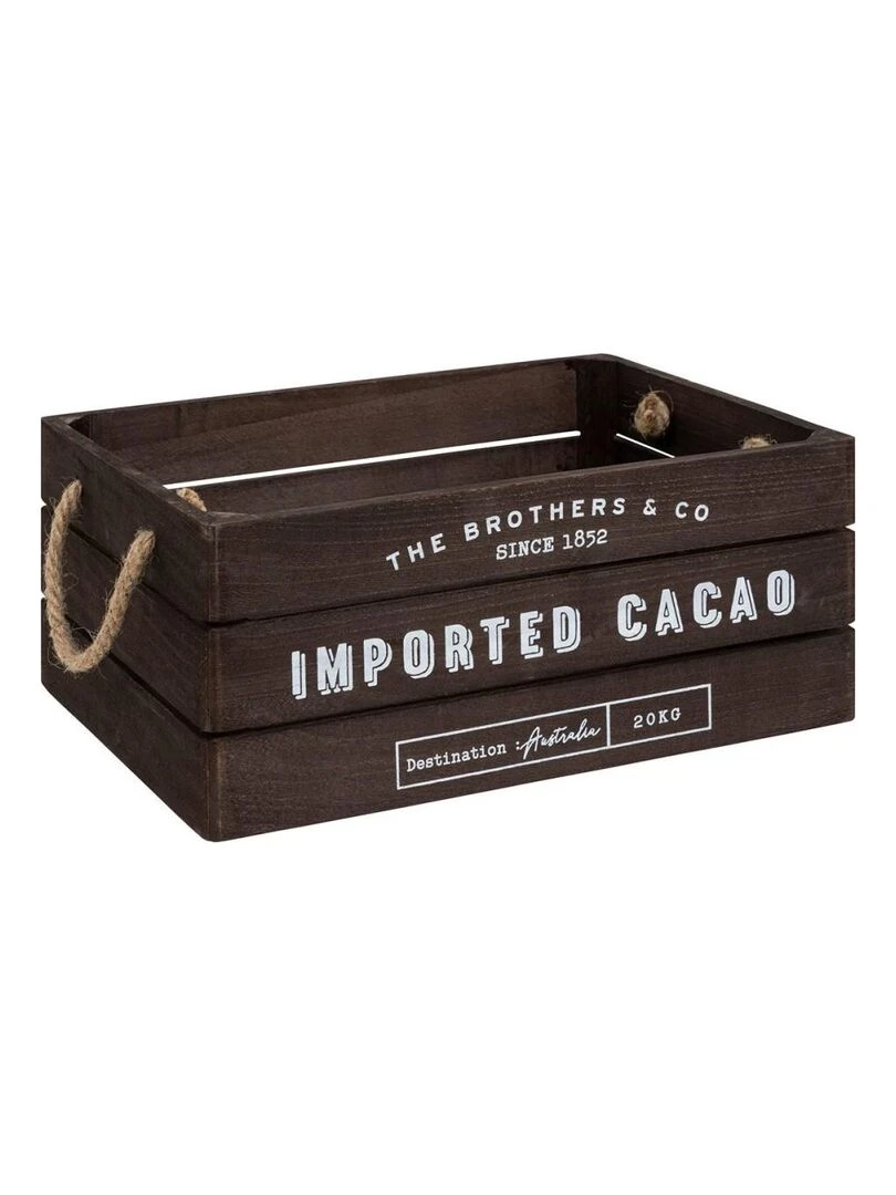 Lot de 3 cagettes de rangement Denys caramel Marron