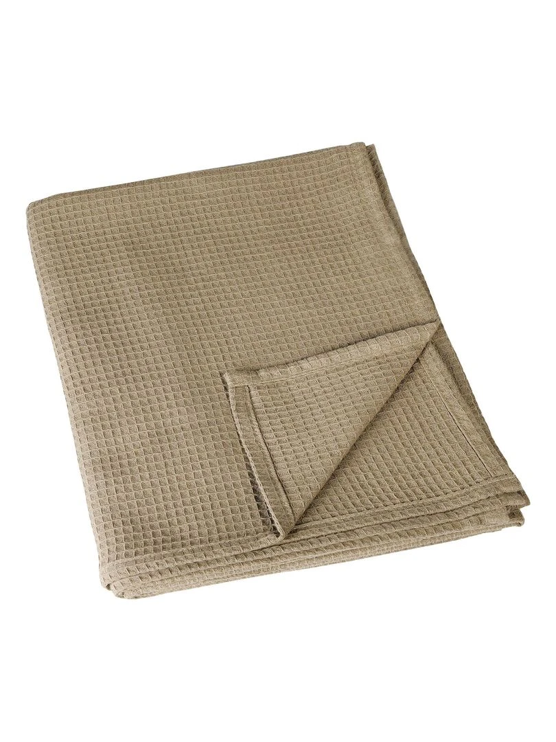 Plaid en nid d'abeille Taupe