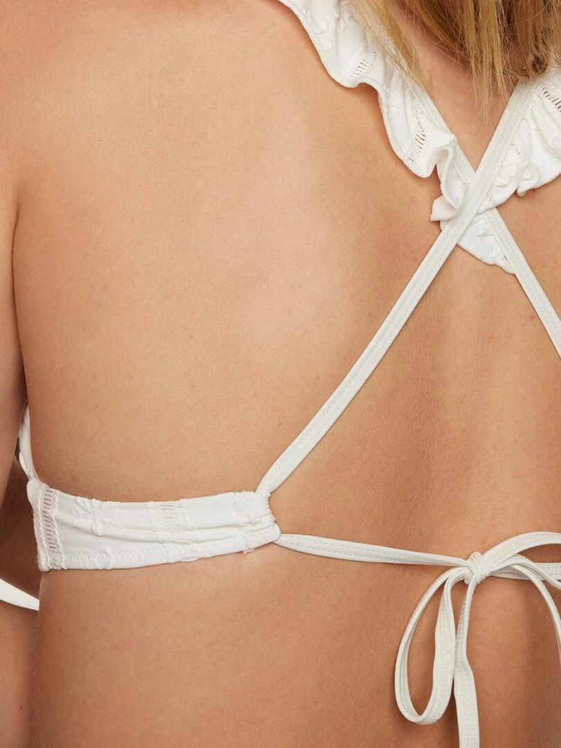Haut de maillot de bain triangle CASSIS   Brigitte Bardot Bain   Blanc