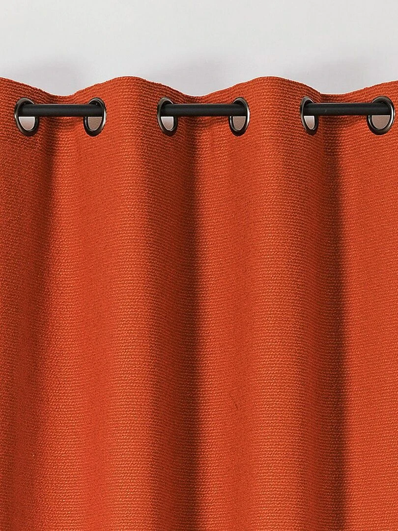Rideau à l'aspect texturé en bouclette Orange