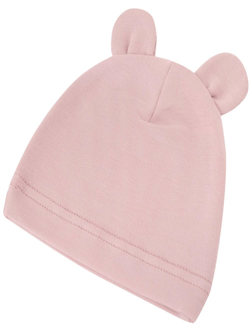 Bonnet ourson bébé en bambou Uni Violet