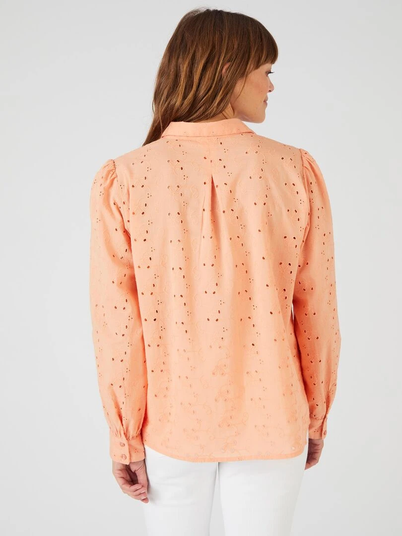 Chemisier broderie anglaise   Damart   Orange