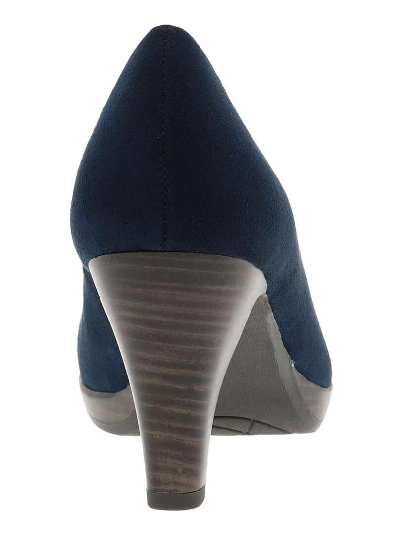 MARCO TOZZI   Escarpins talon bottier   Bleu marine