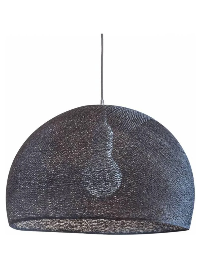 Abat jour coupole anthracite 67 avec suspension simple gris anthracite