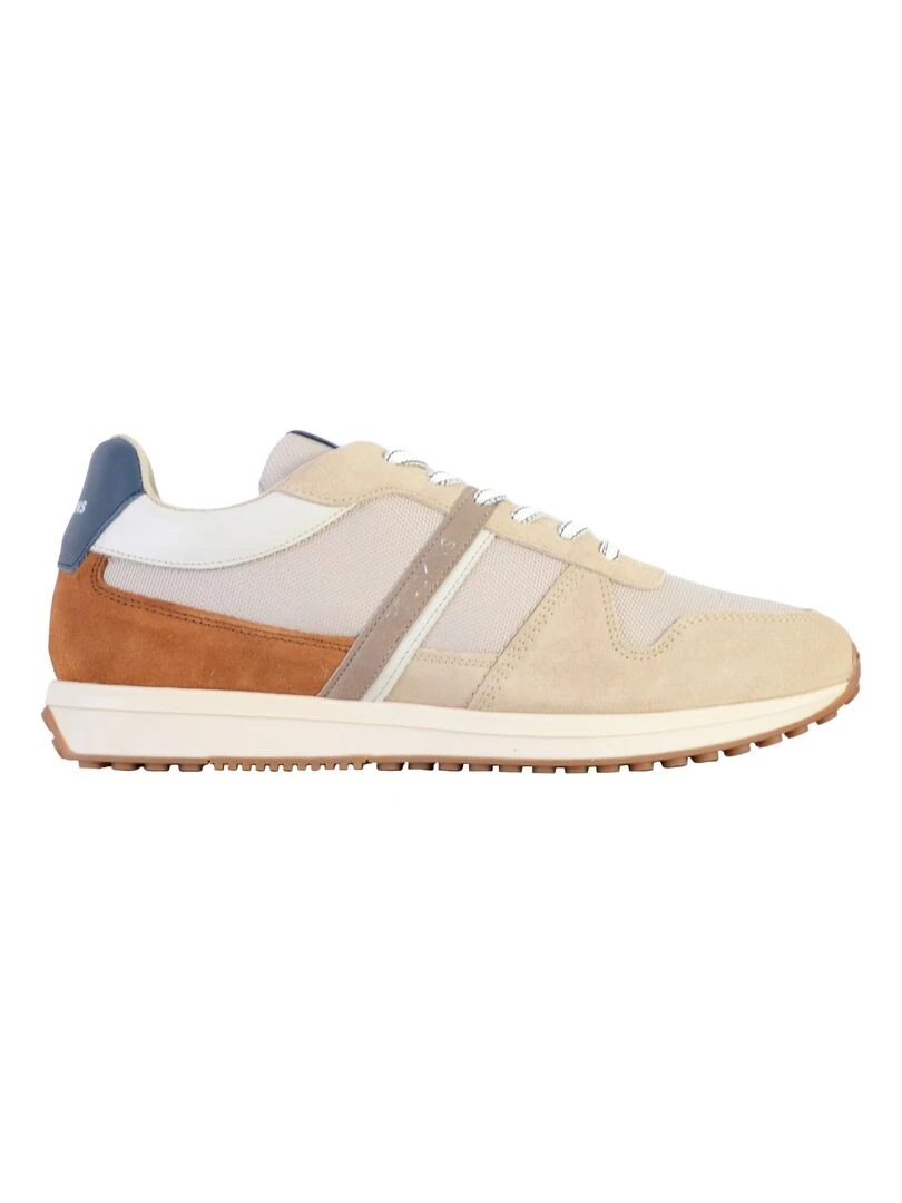 Basket Basse Cuir Redskins Island Beige