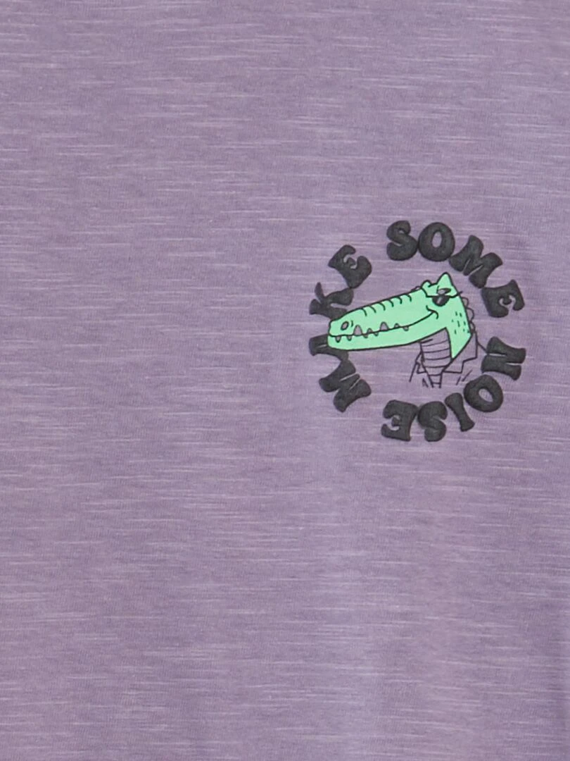 T shirt loose imprimé Violet
