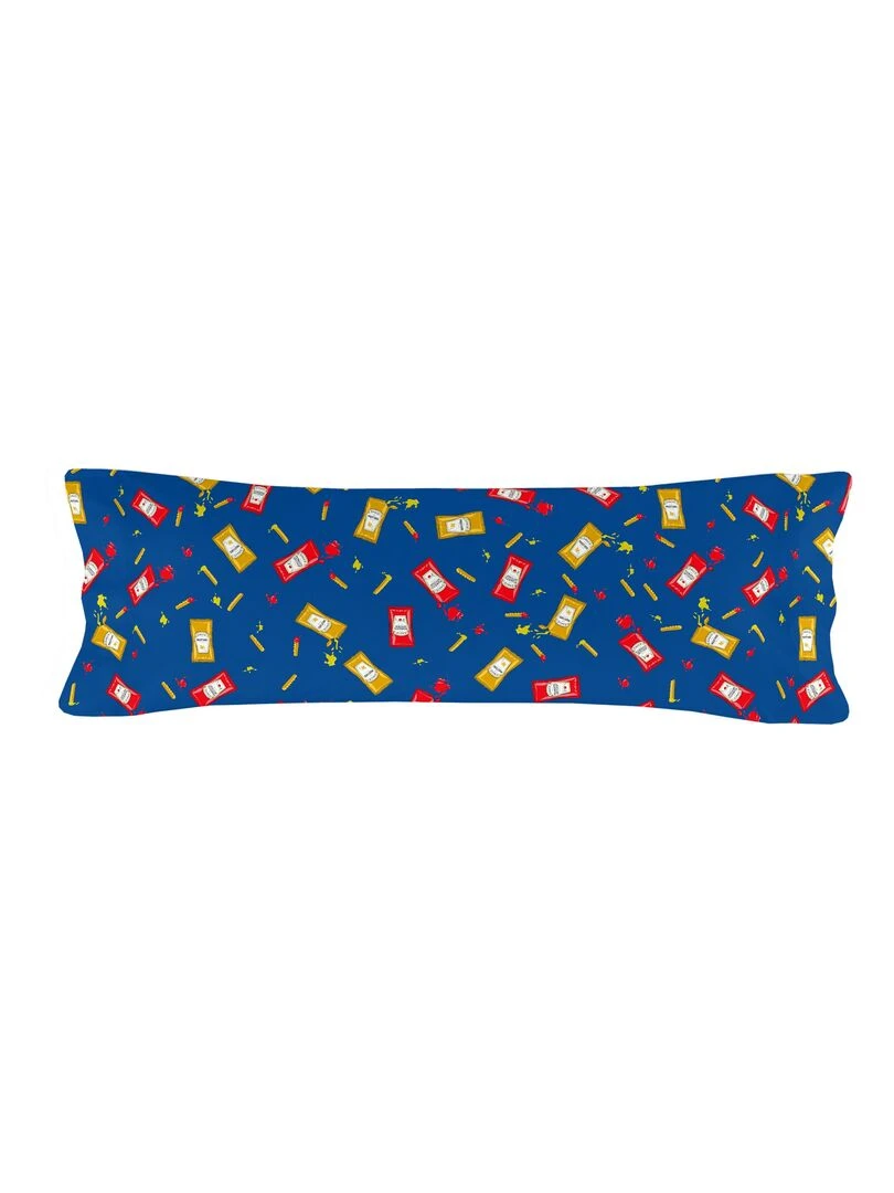Taie d'oreiller Hotdog "Happyfriday" Bleu Jaune