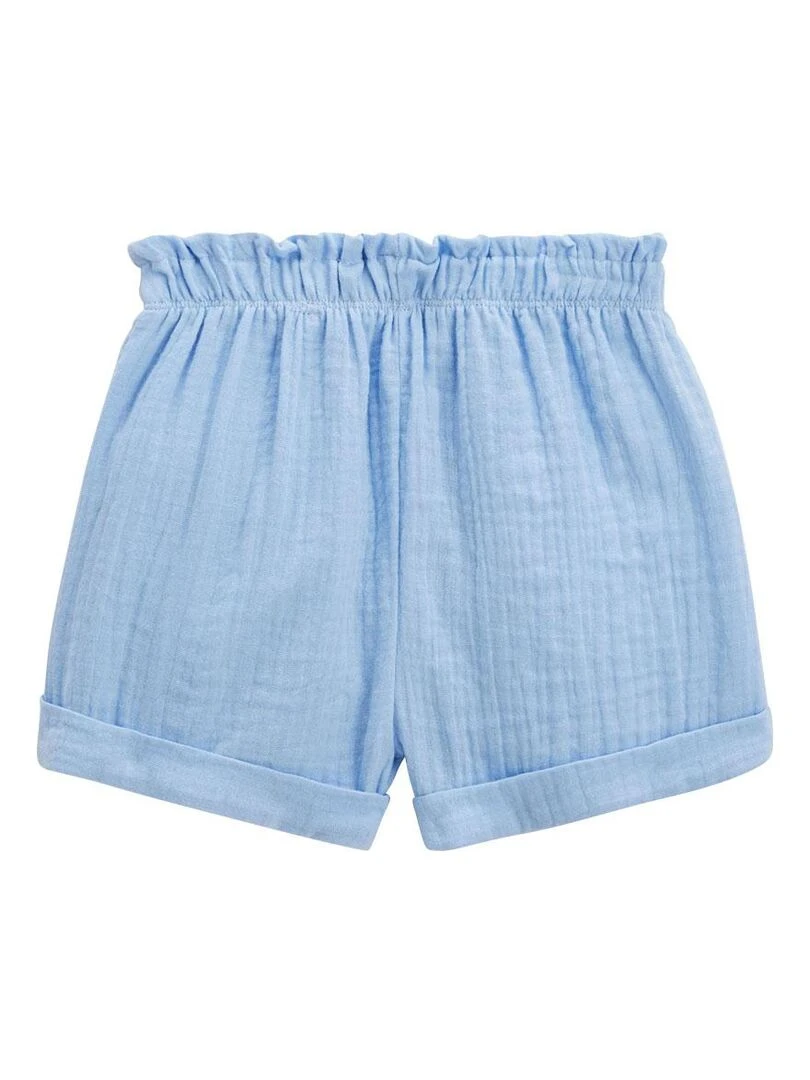 Short enfant en gaze de coton Moorea   Bleu