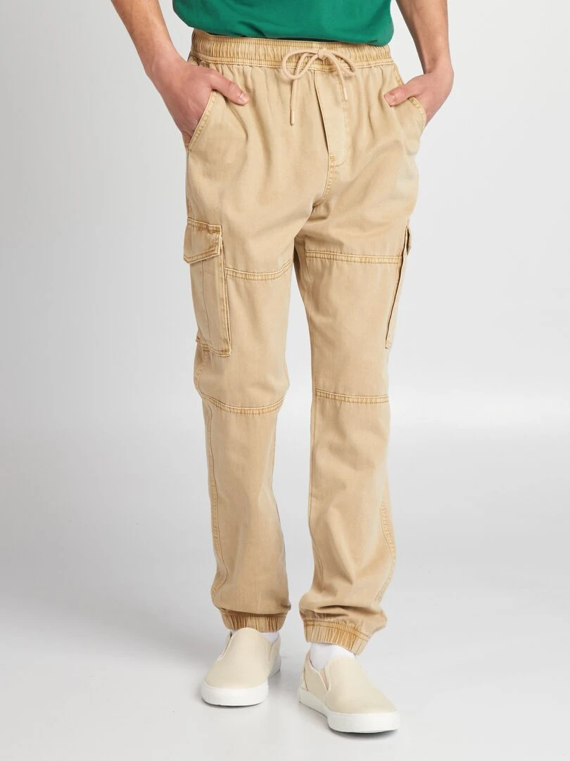 Pantalon avec poches sur les côtés Sable