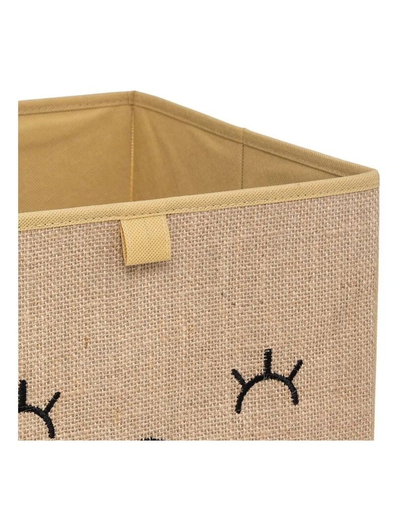 Bac de rangement jute animal Beige