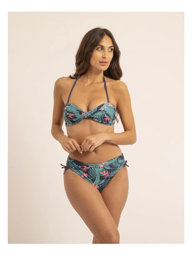 Maillot 2 pièces motifs GAVINA   Bleu marine