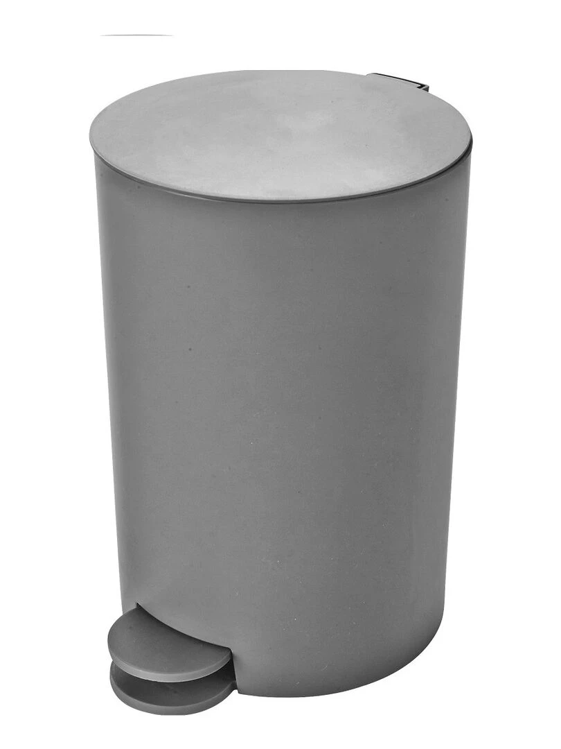 Poubelle à pédale 3L en plastique Gris taupe
