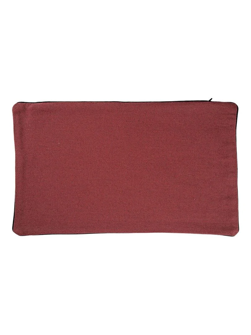 Housse de coussin en coton et chanvre Rouge