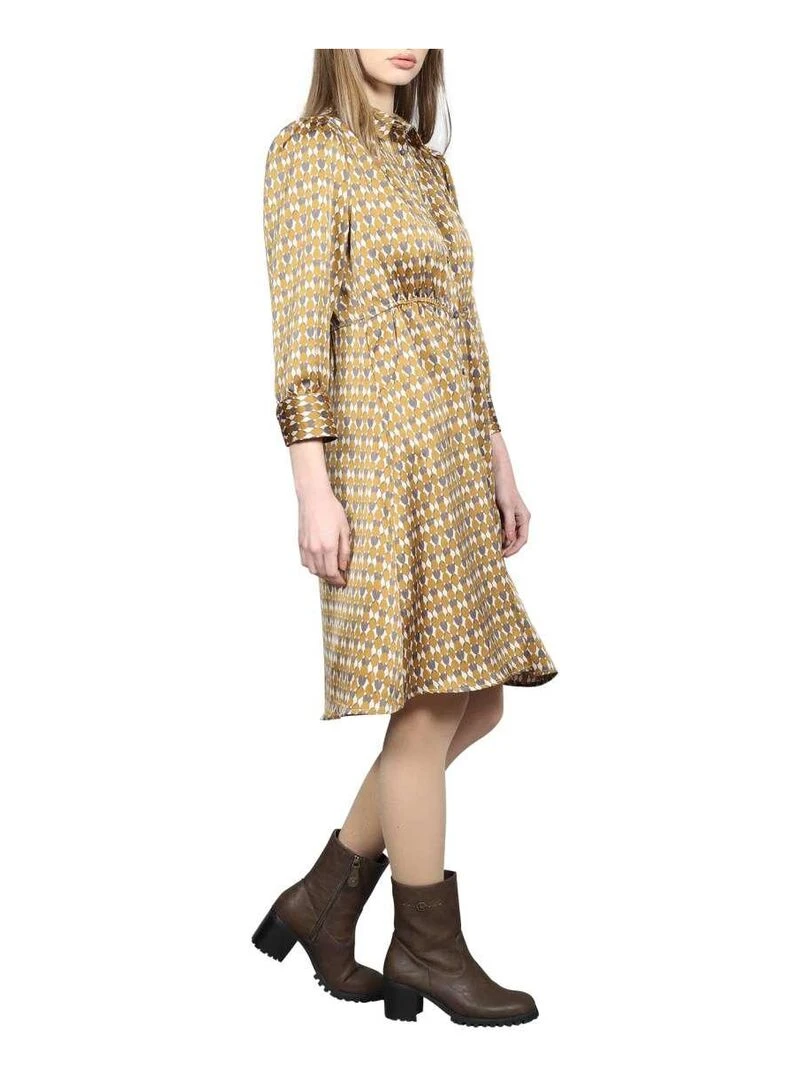 CHATTAWAK Robe courte évasée Jaune