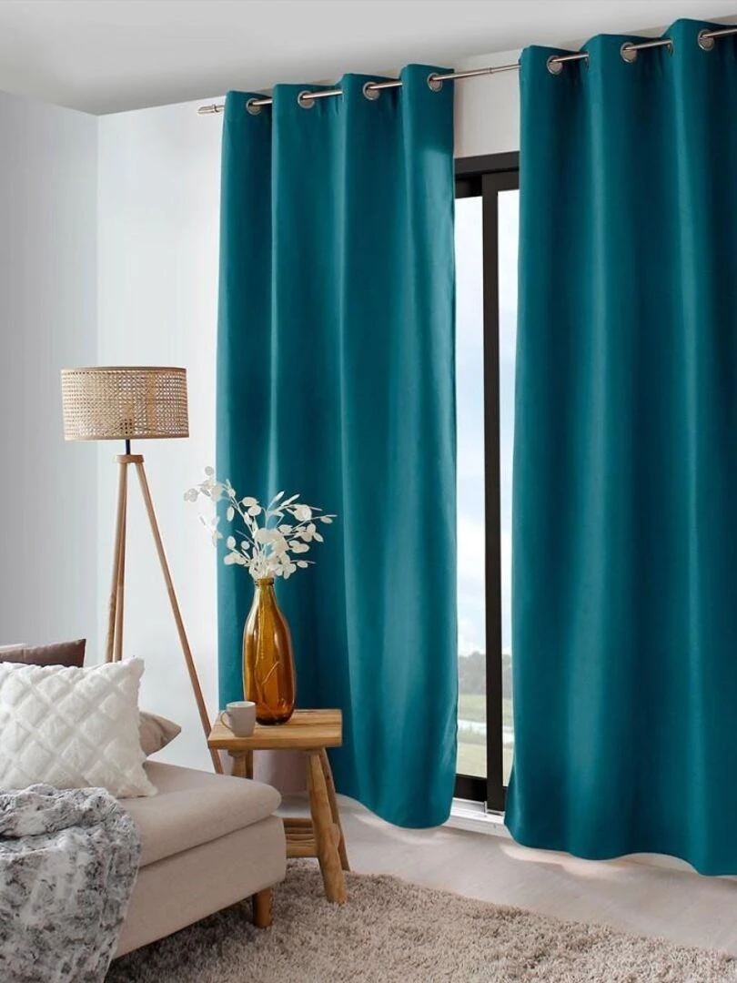 Rideau occultant thermique 140x240 Nordica canard Bleu