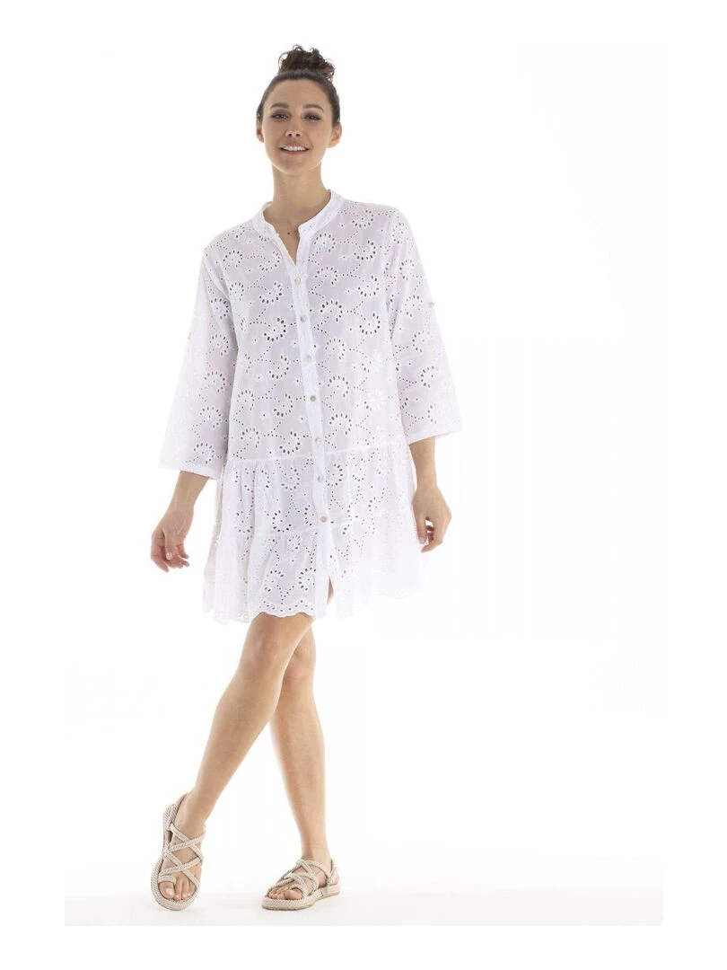 Robe mao RAISSA Gérard Pasquier Blanc