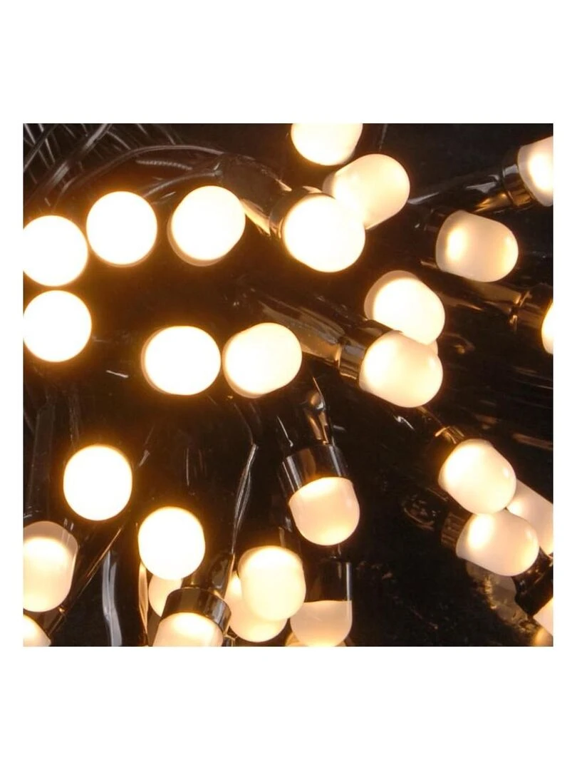 Guirlande extérieure 20m 200 leds blanc chaud 8 fonctions animées   Blanc