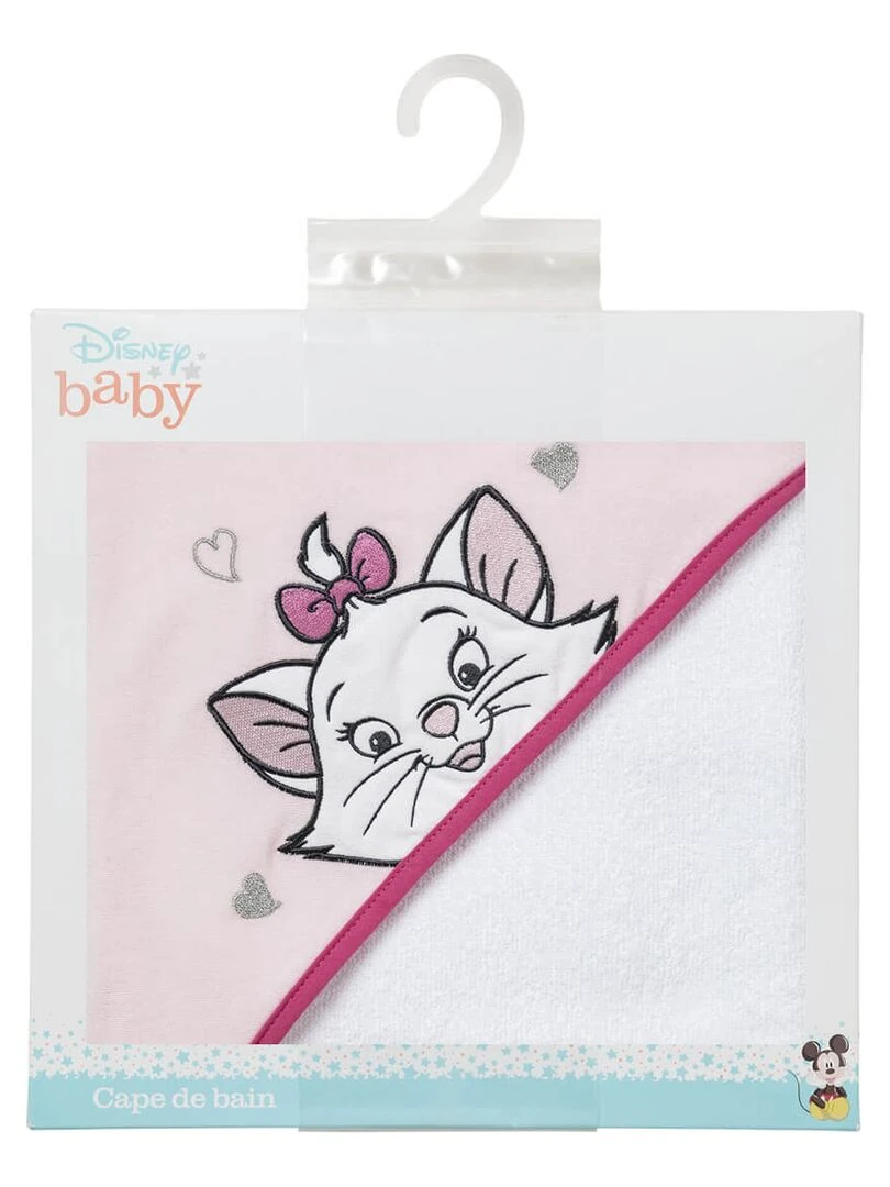 Cape de bain 80x80 cm velours   Marie Jolie   Rose