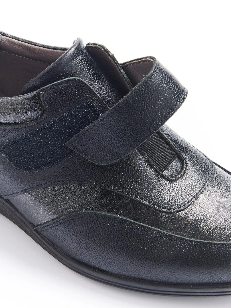 Derbies irisés à scratch   Damart   Noir