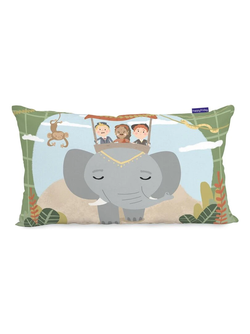 Housse de coussin World trip "Happyfriday"   Blanc