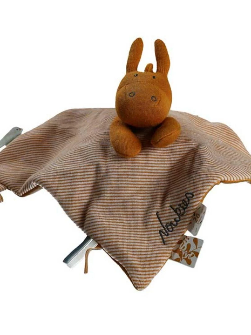 Doudou Plat Attache Sucette Iconiques Paco Ocre Jaune