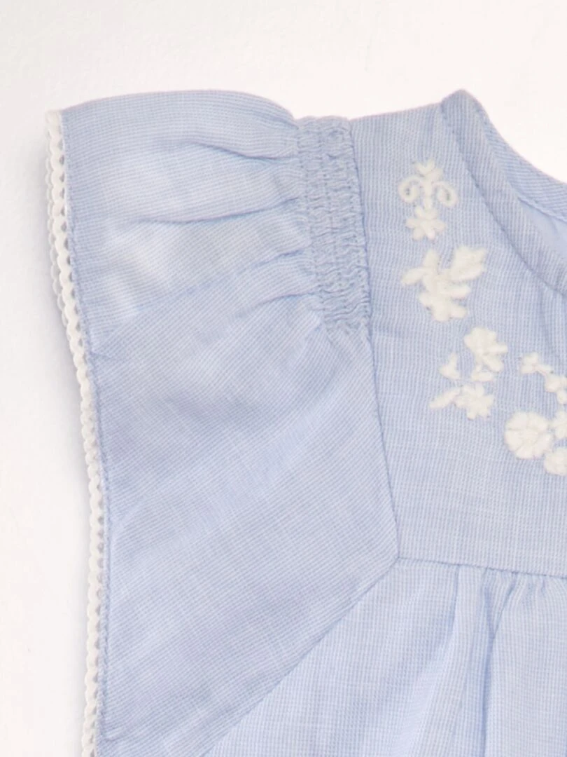 Robe en voile de coton   Bleu