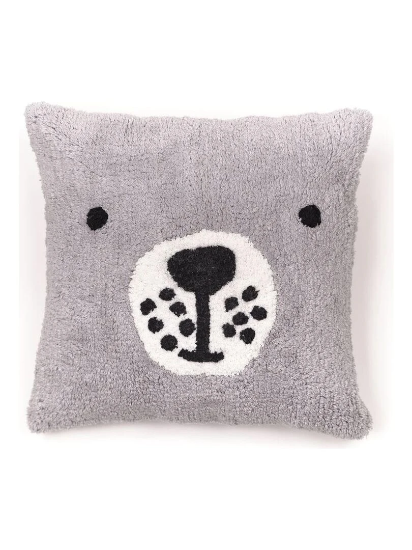 Coussin déhoussable tufté 'FUNNY OURSON' 'TODAY' Blanc