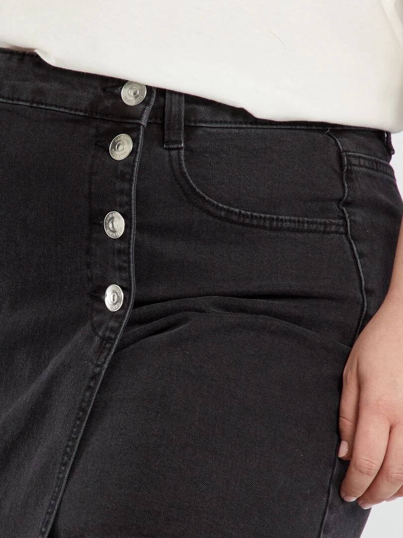Jupe short en denim   Noir