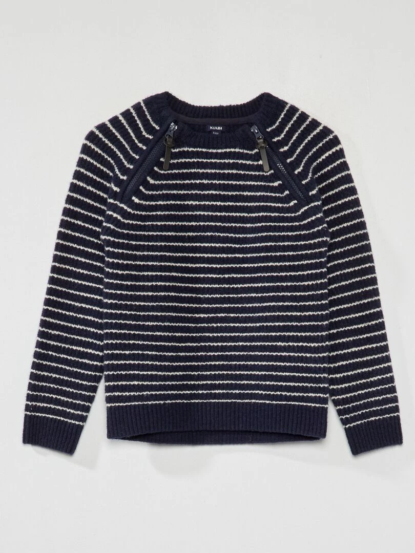 Pull en maille grosse jauge   So Easy   Marine