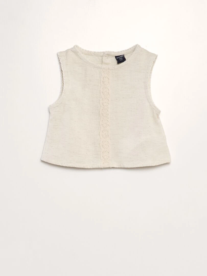 Ensemble en lin 3 pièces Beige