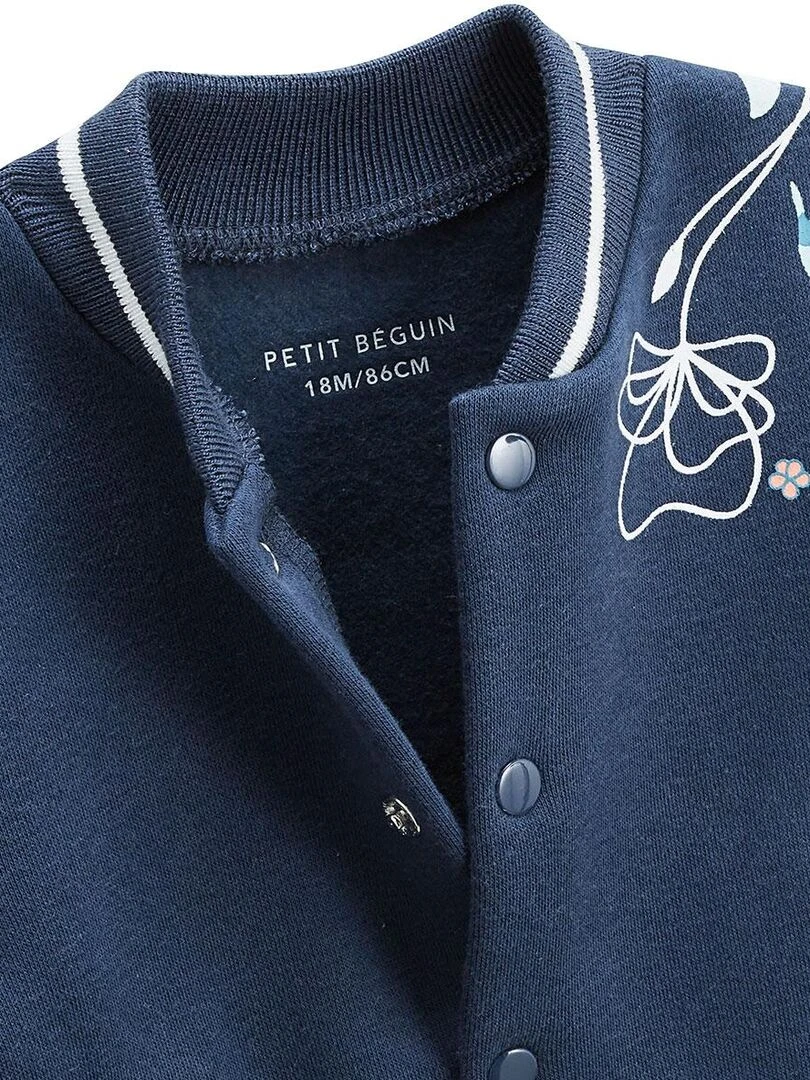 Veste teddy bébé en molleton Misscerise   Bleu