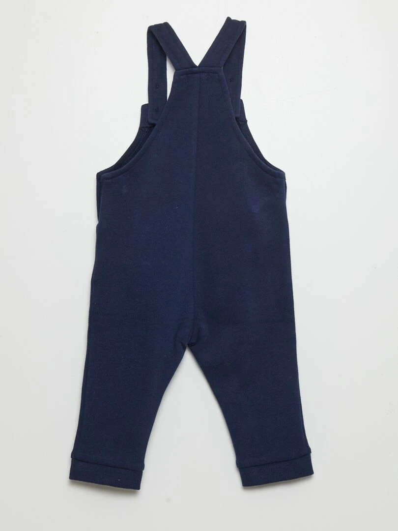 Salopette en molleton avec bretelle ajustable   Bleu marine