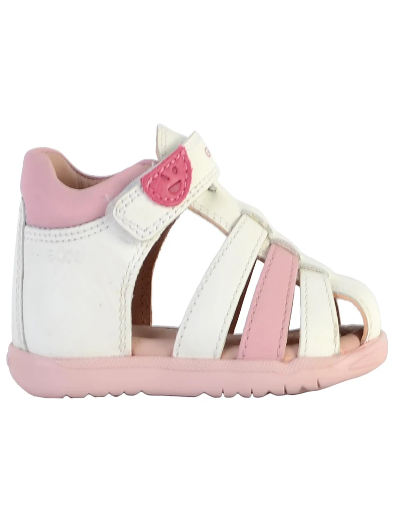 Sandale Cuir Enfant Geox Macchia B254VA Blanc