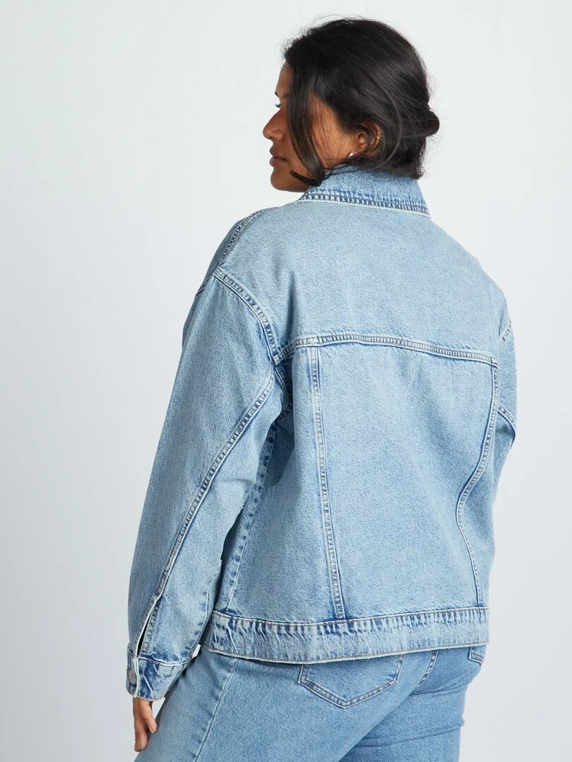 Veste en denim coupe rétro   Triple stone