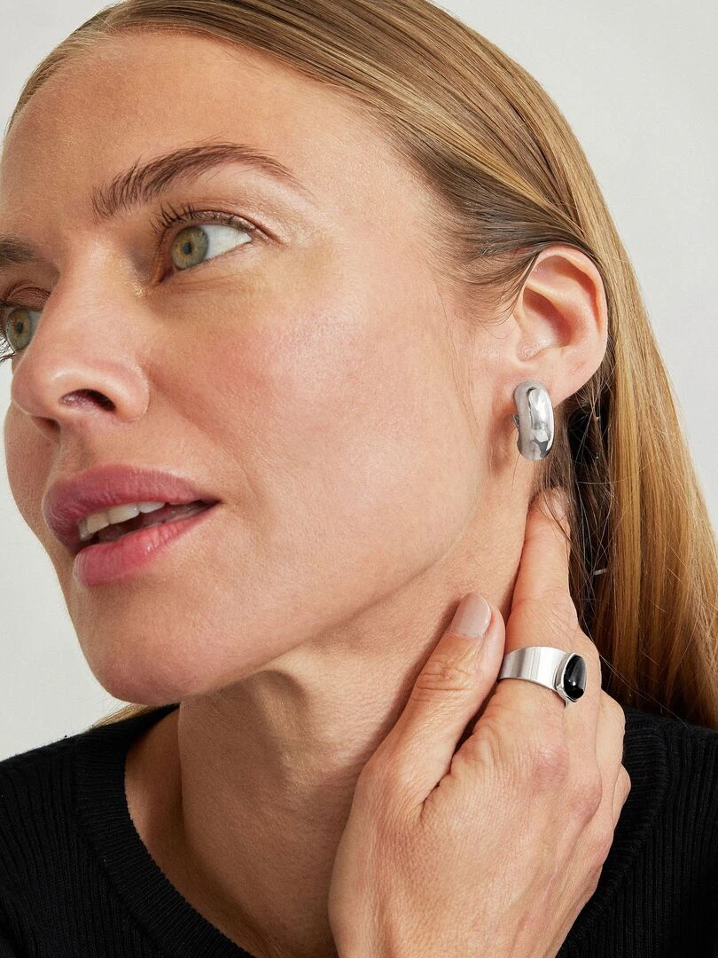 Bague en onyx Luxenter sheak   Noir