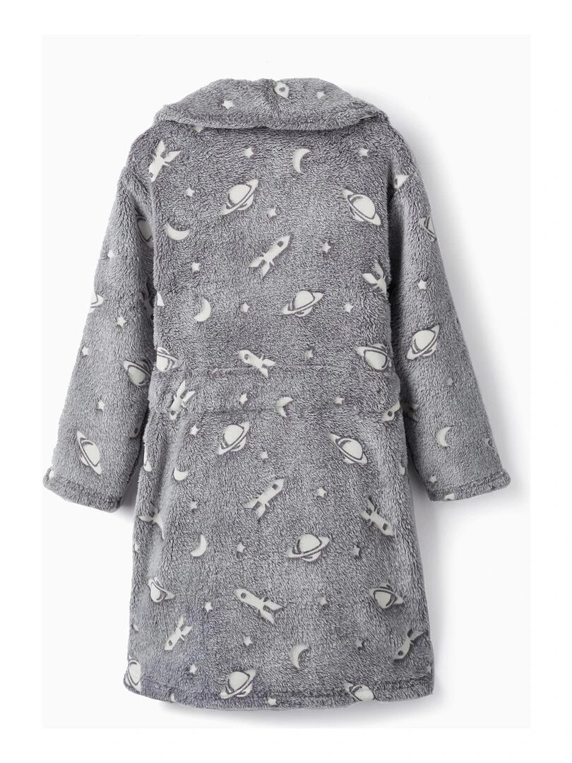 Robe de chambre en corail pour garçon 'Espace' OUT OF THIS WORLD Gris clair