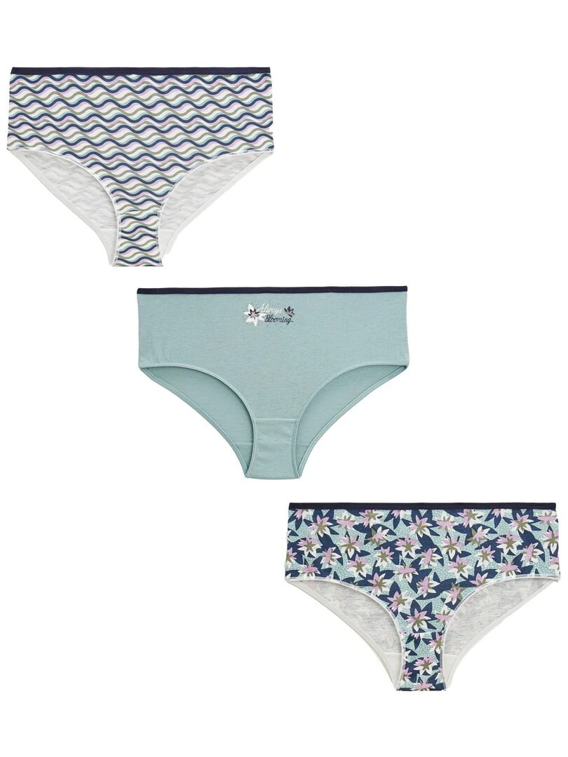 Lot de 3 culottes fille Talara Bleu