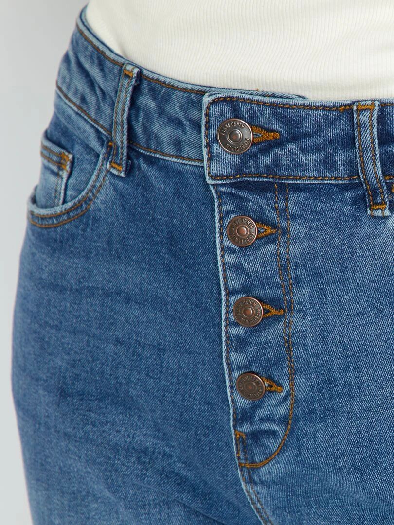 Jean mom à taille très haute   L28   Stone