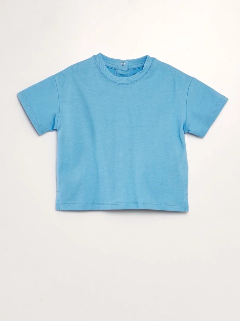 T shirt en coton pressionné au dos Tough Cotton™ Mixte Bleu